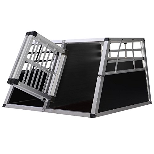 Giantex 2door Aluminum Dog Transport Box Dog Crate Kennel Pet Playpen