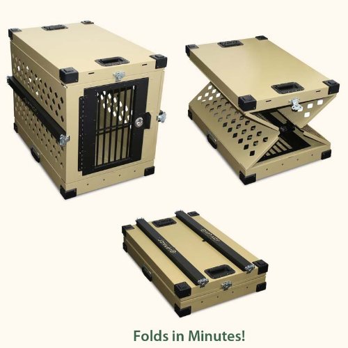 Collapsible, Durable Aluminum Dog Crate from Grain Valley K9 Crates