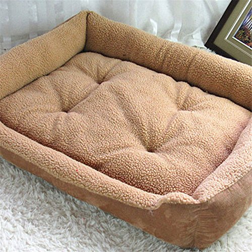 Ferand Luxury Pet Mat Sherpa Large Dog Cat Bed Cushion Warm Cozy Kennel