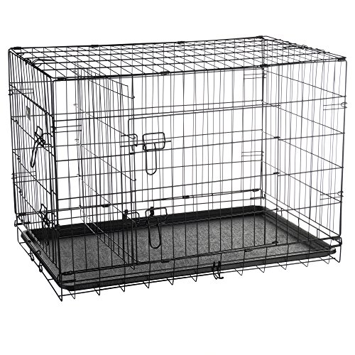 Pet Trex 2192 ABS 36 Inch Dog Crate Double Door Folding Pet Crate