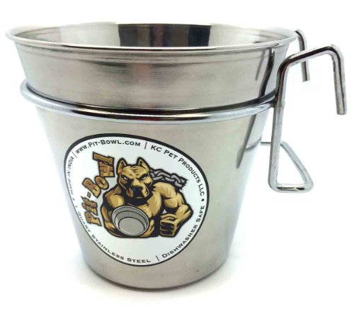 Stainless Steel Hook-on, Dog Crate Water Bowl (1 to 1.5qt ...