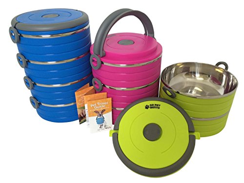 travel dog food container with bowls